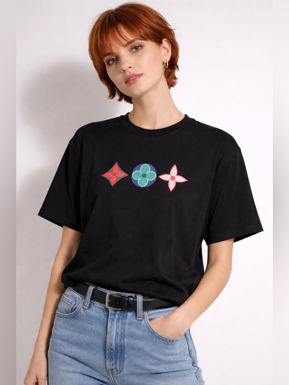 Louis Vuitton Black Graphic Tee AS IS